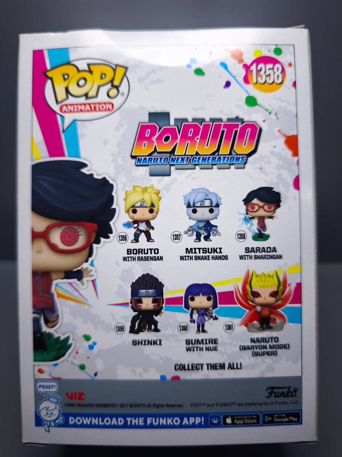 Funko Pop! BORUTO  Animation N° 1358 Sarada avec Sharingan (F19)