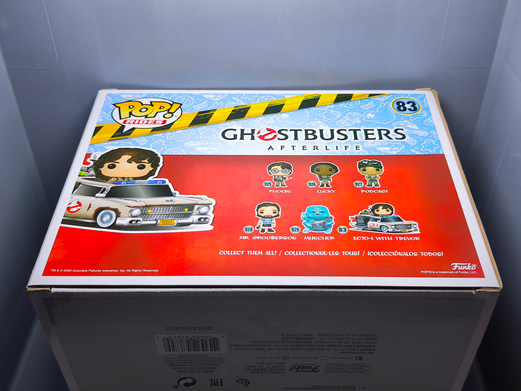 Funko Pop! 6 GHOSTBUSTERS Afterlife #83 Ecto-1 with trevor (ET)