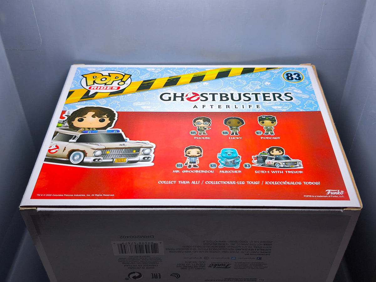 Funko Pop! 6 GHOSTBUSTERS Afterlife #83 Ecto-1 with trevor (ET)