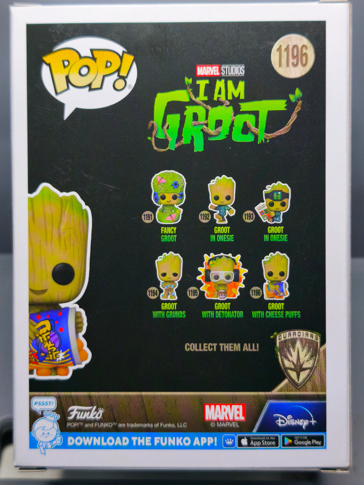 Funko Pop! I AM GROOT N° 1196 Groot with Cheese Puffs (F06)