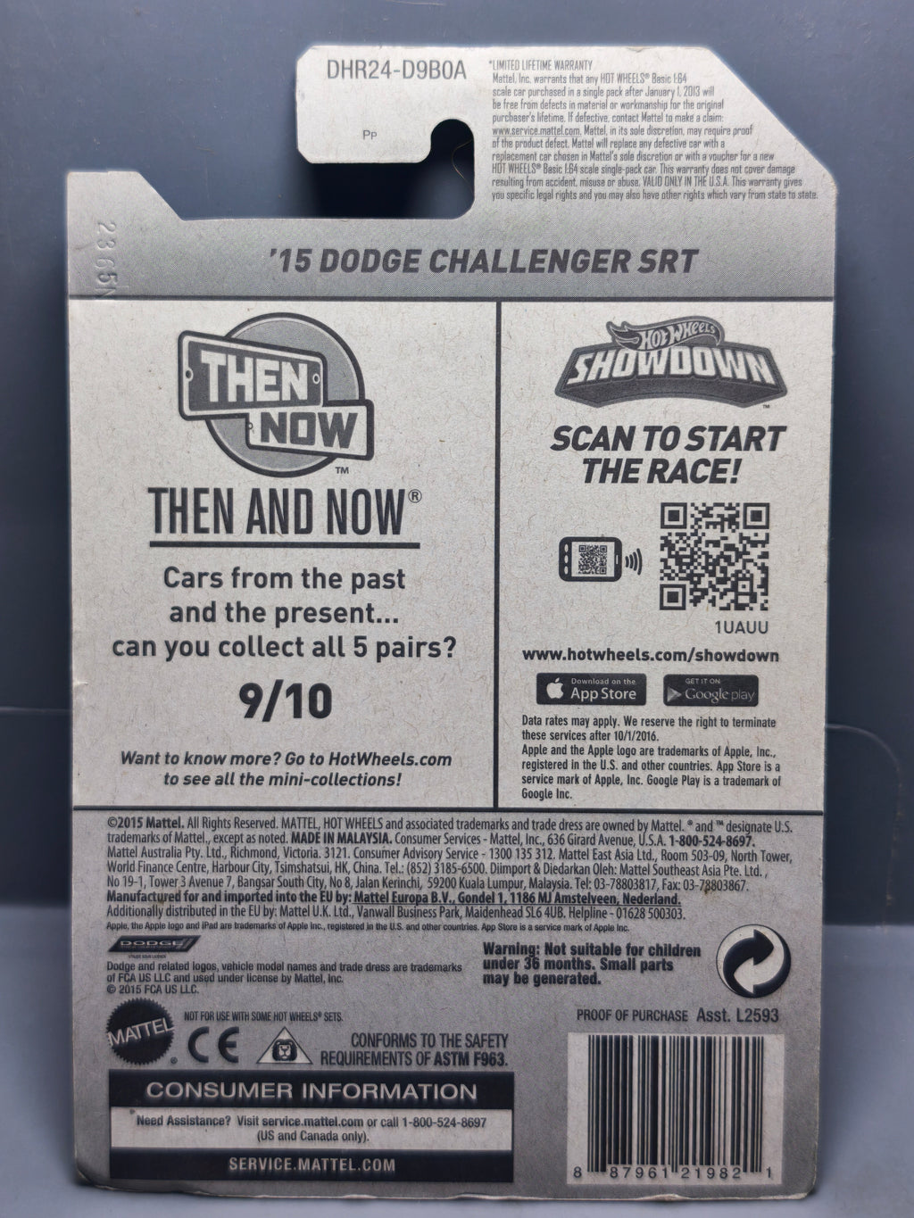 Hot Wheels '15 Dodge Challenger SRT 2016-109 (DV013)