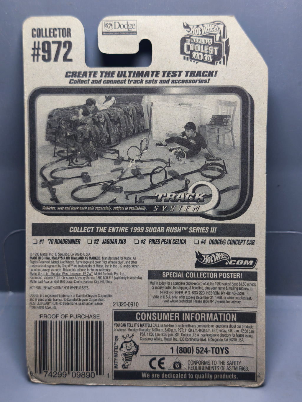 Hot Wheels Dodge concept car Nestlé Baby Ruth 1999-972 (DV013)