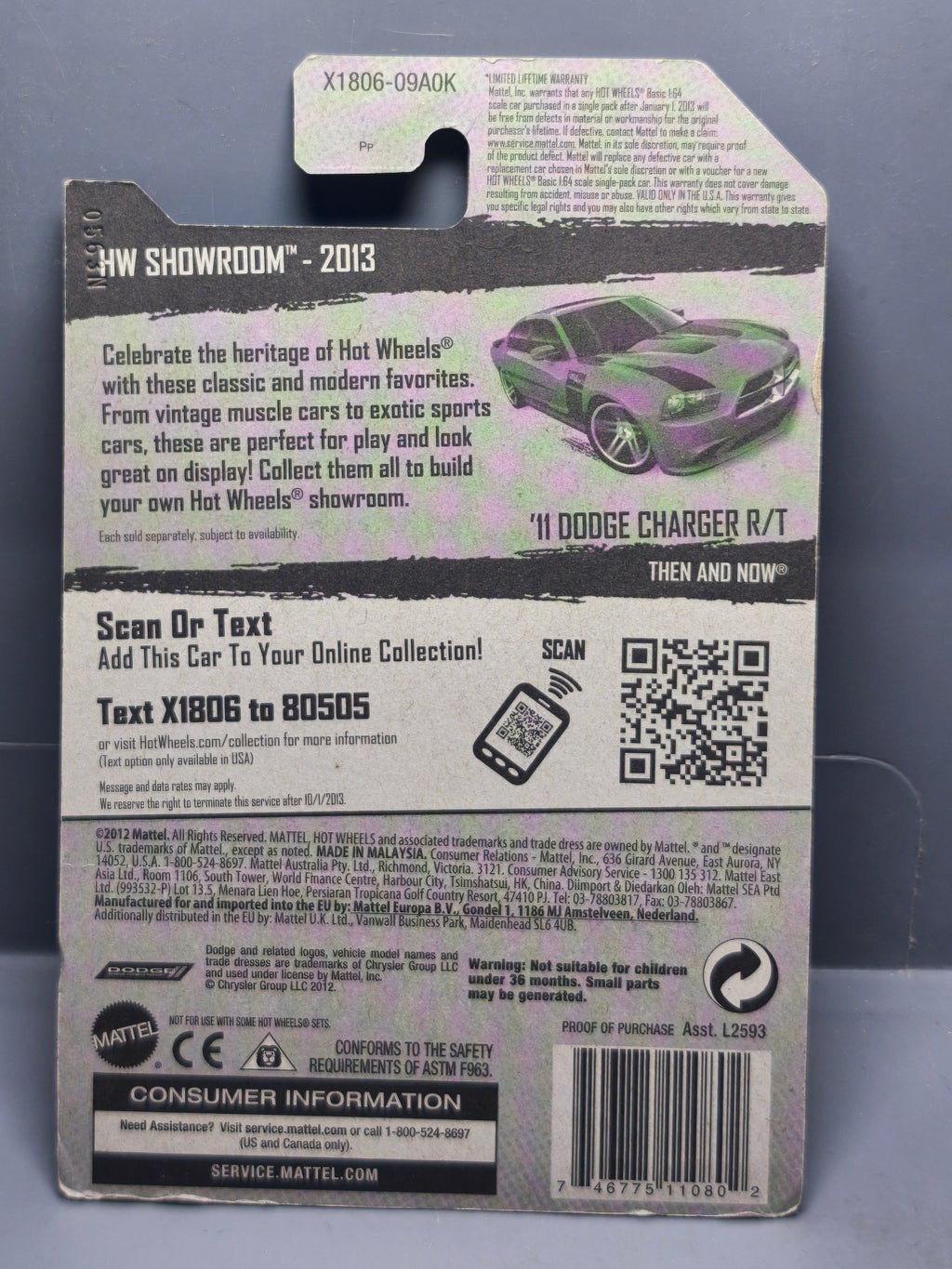 Hot Wheels '11 Dodge Charger R/T 2013-228 (DV013)