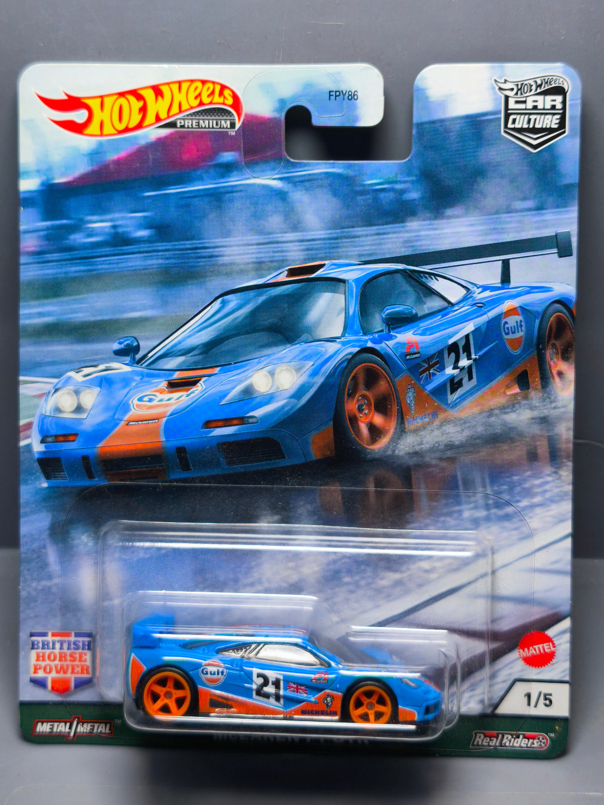 Hot Wheels British horse power McLaren F1 GTR Gulf  (NG66)