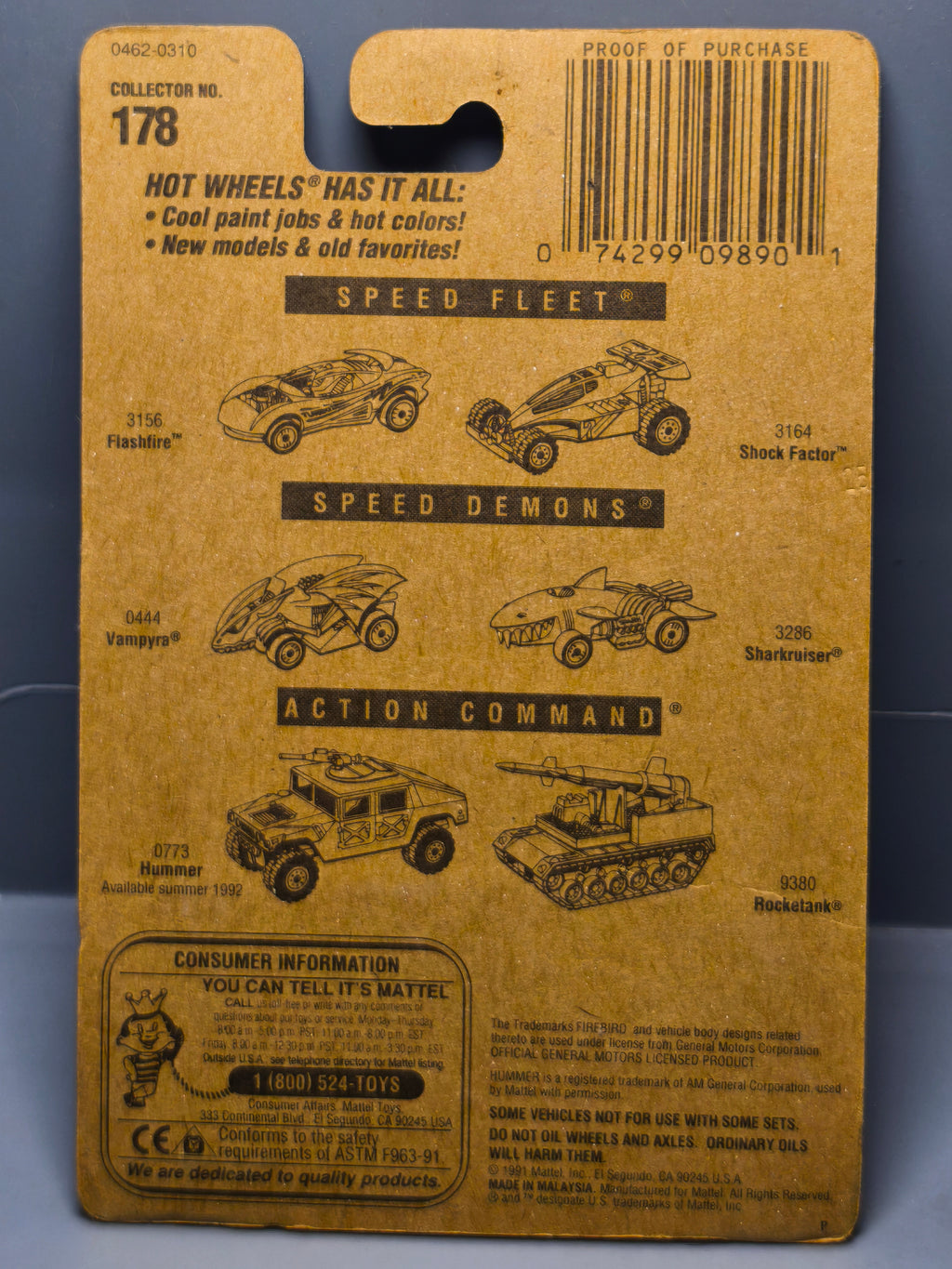 Hot Wheels Pontiac Hot Bird 1992-178 (DV013)