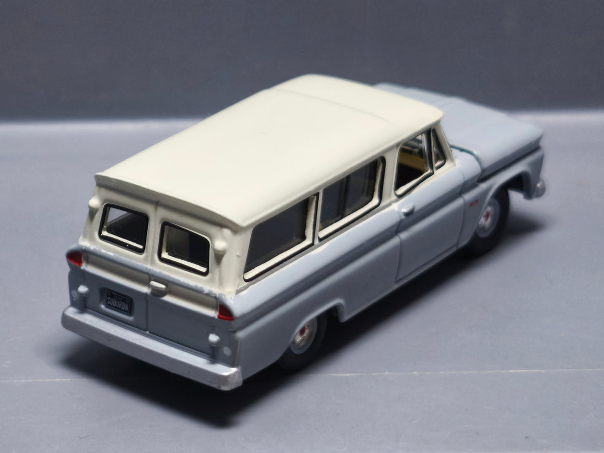 Auto World Premium series 1966 Chevrolet Suburban, gray body with white   (A31)