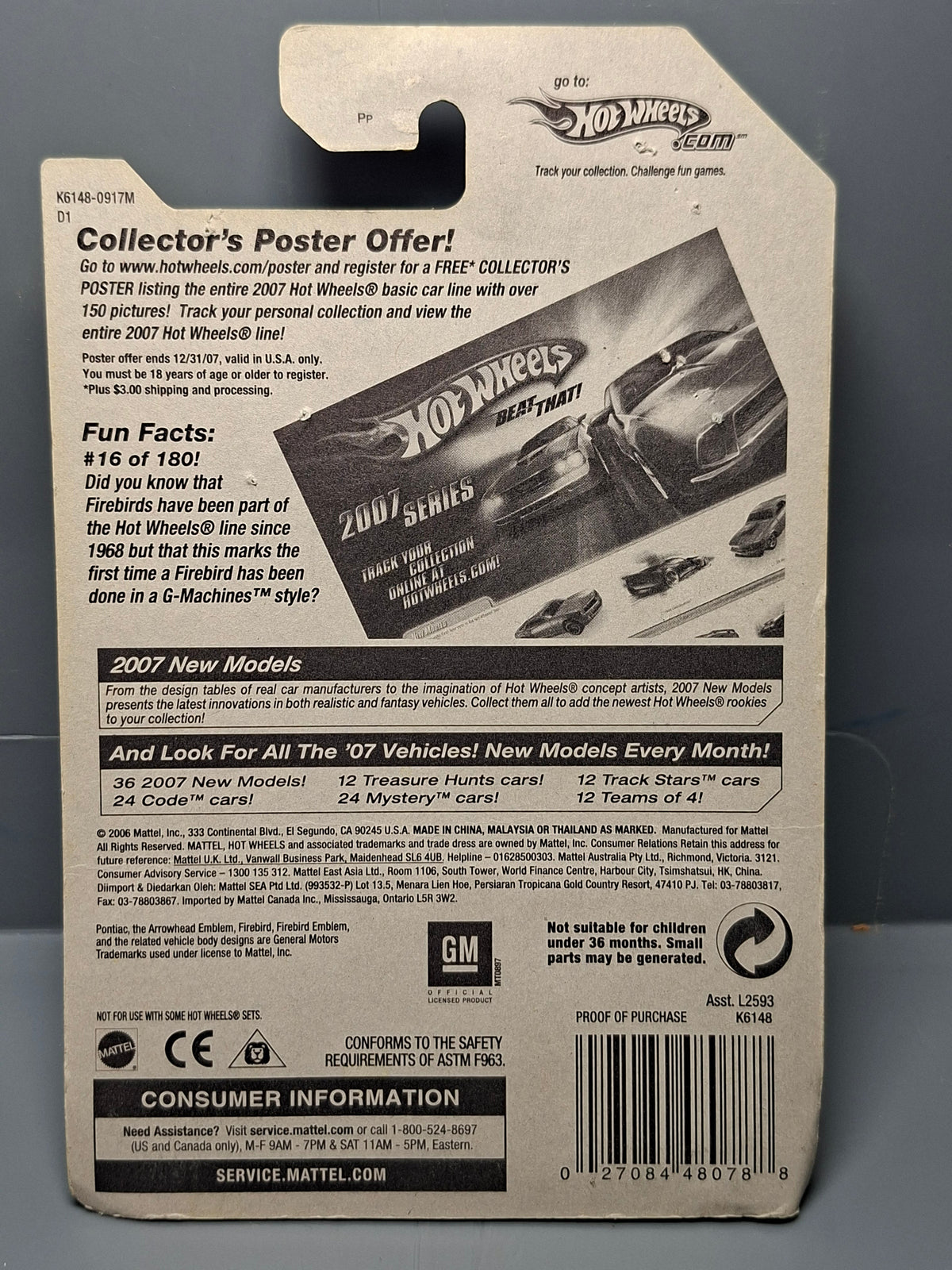 Hot Wheels '70 Pontiac Firebird 2007-016 (NP19)