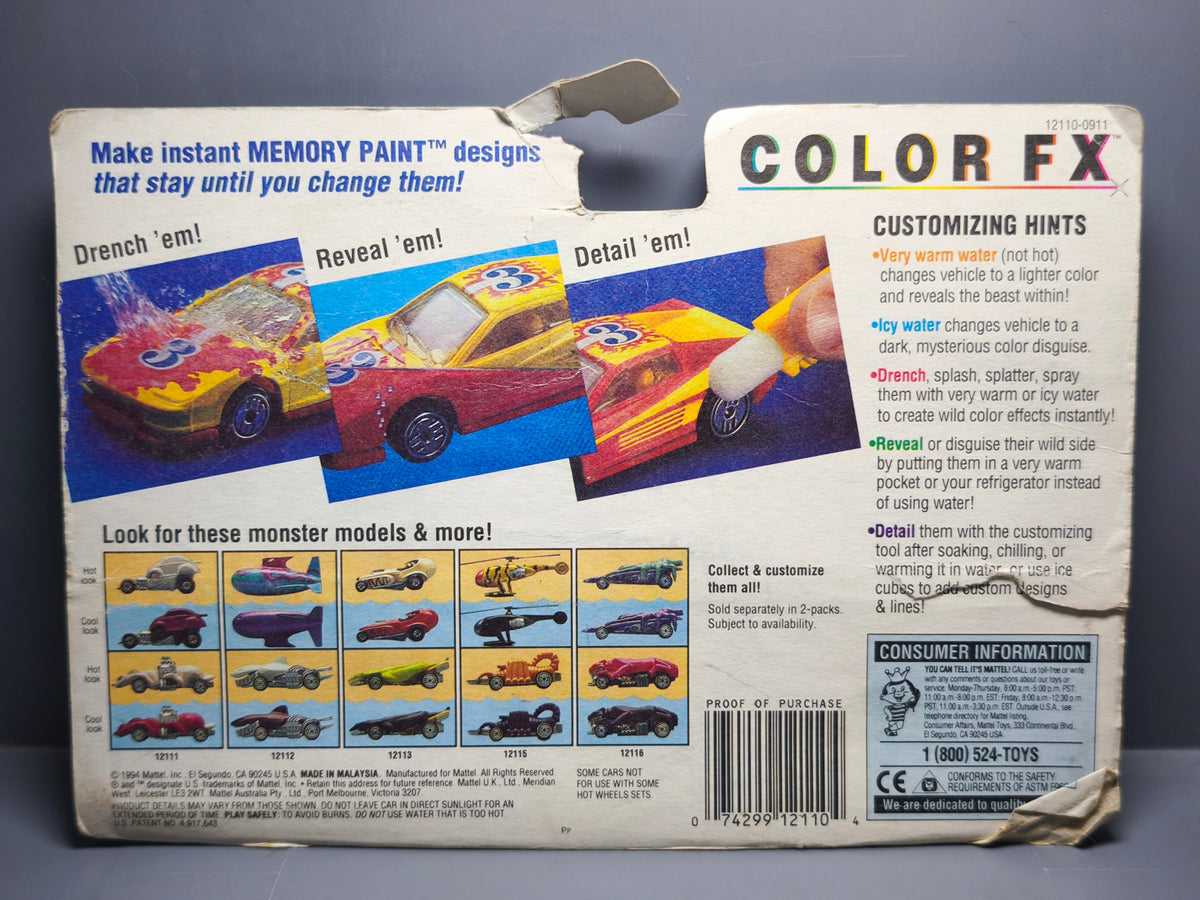 Hot Wheels 1995 color FX monster  Swarmula 1 & double demon  (CT10)