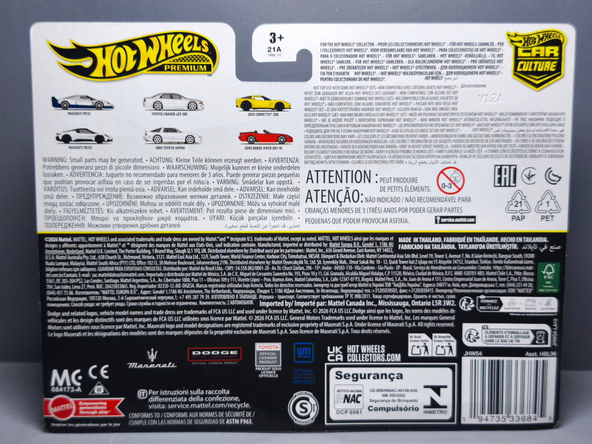 Hot Wheels Premium 2-pack 2012 Corvette Z06 2003 Dodge Viper SRT-10 (CT12)