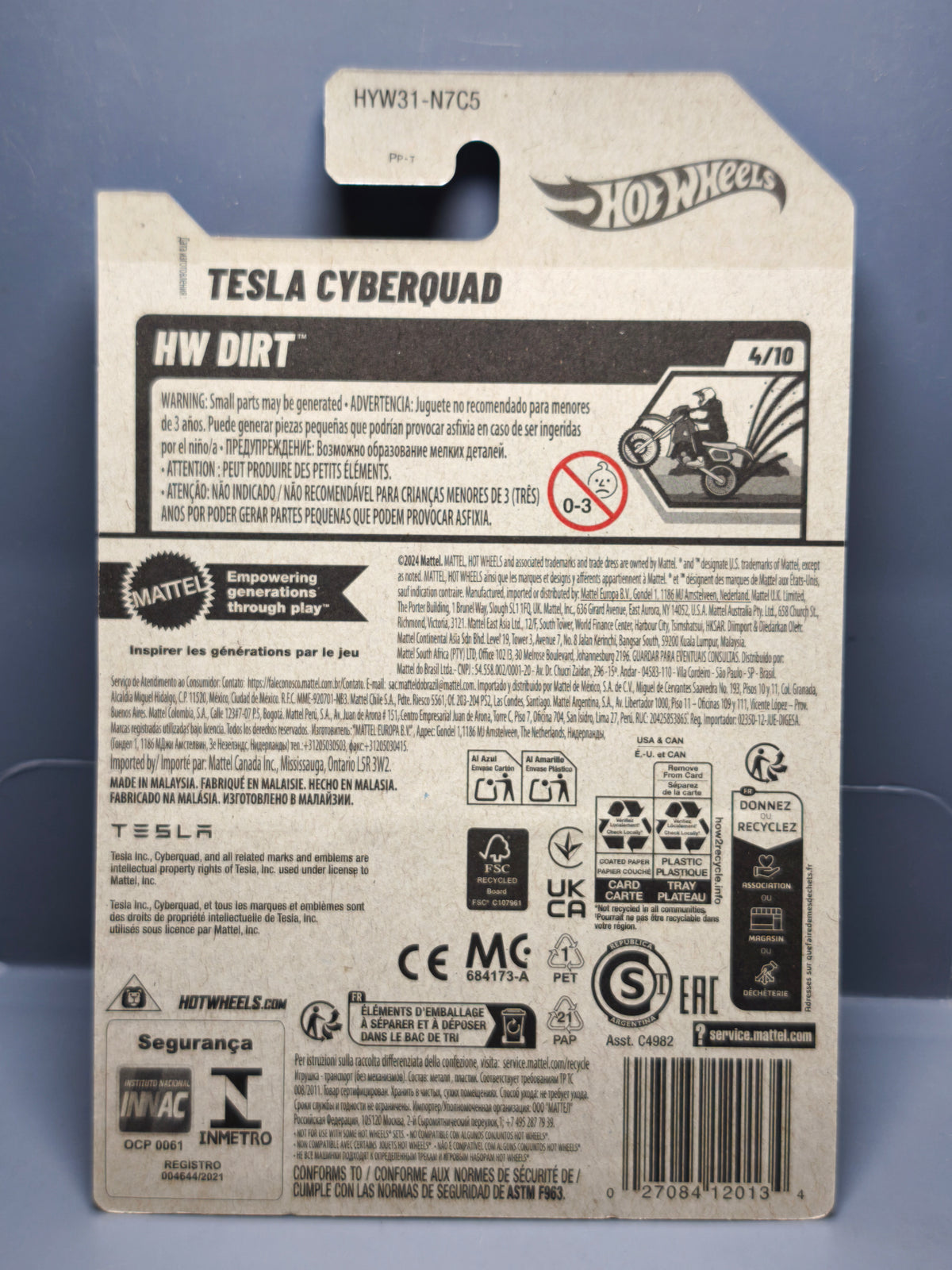 Hot Wheels Tesla cyberquad 2025-082 (NP09)