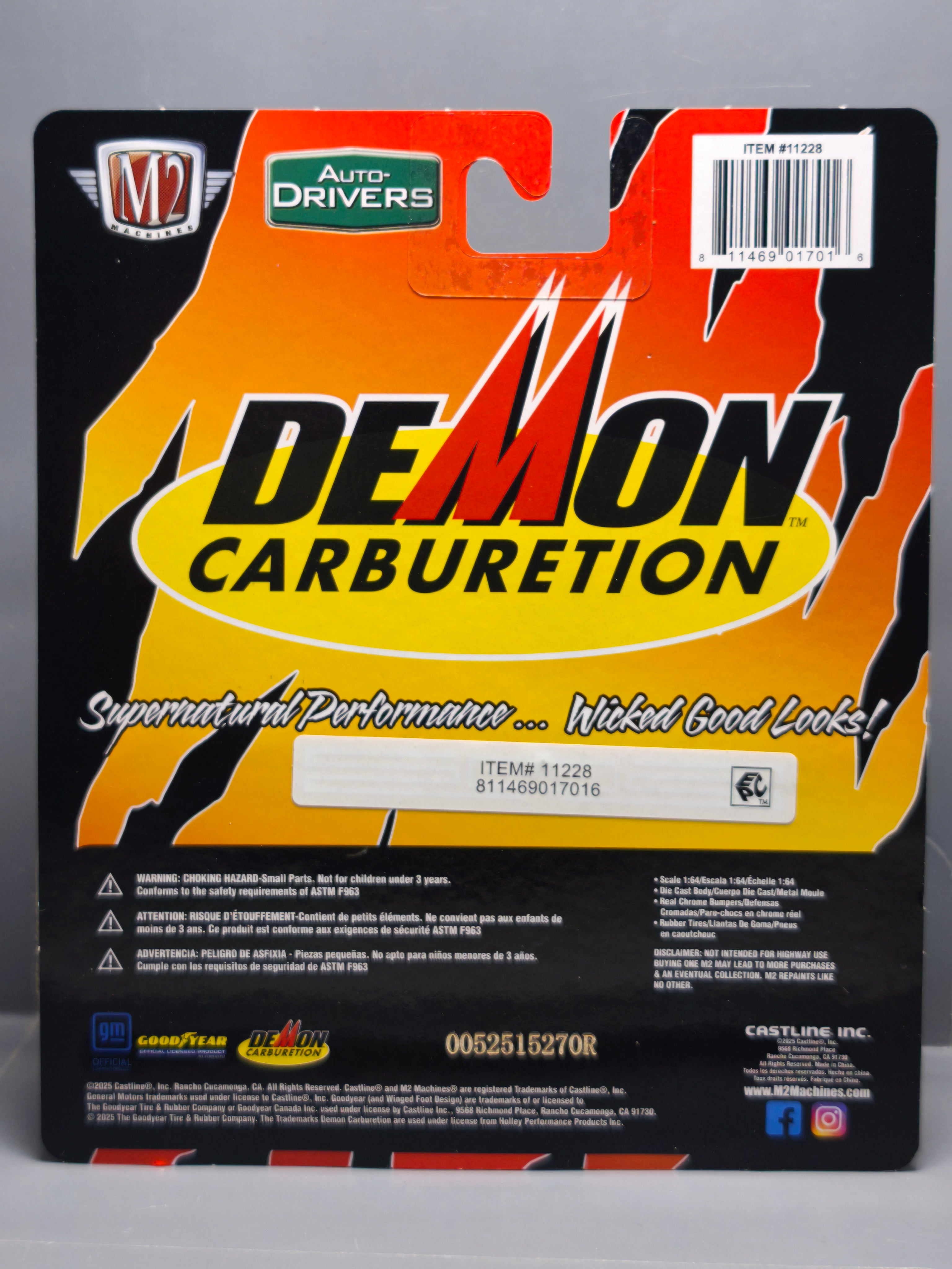 M2 Machines 2025 auto drivers R128 Demon 1969 Chevrolet Camaro SS/RS (NG05)