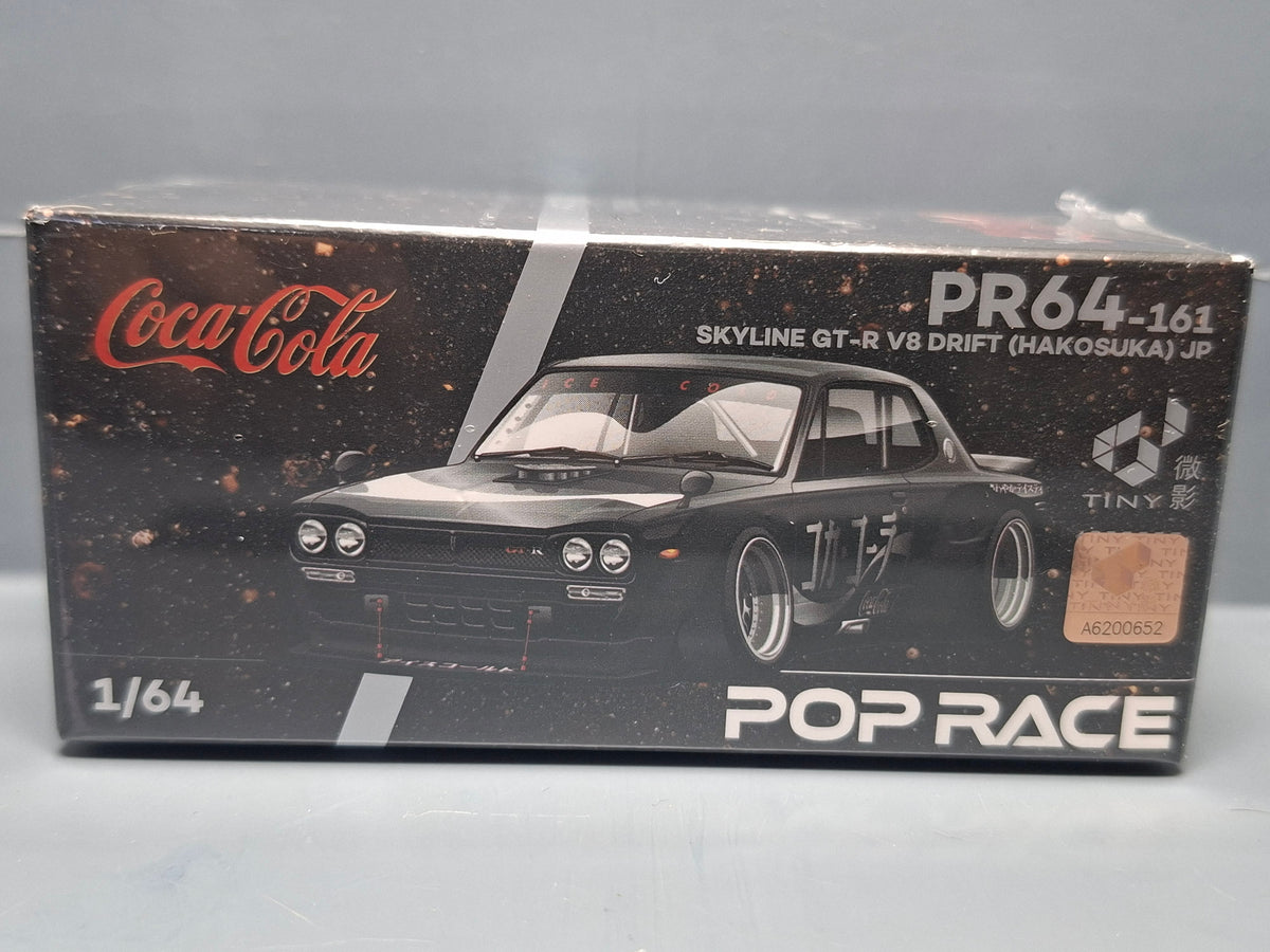 Pop Race 1/64 Nissan Skyline GT-R V8 Drift (Hakosuka) JP Coca Cola N° 161 (NP37)