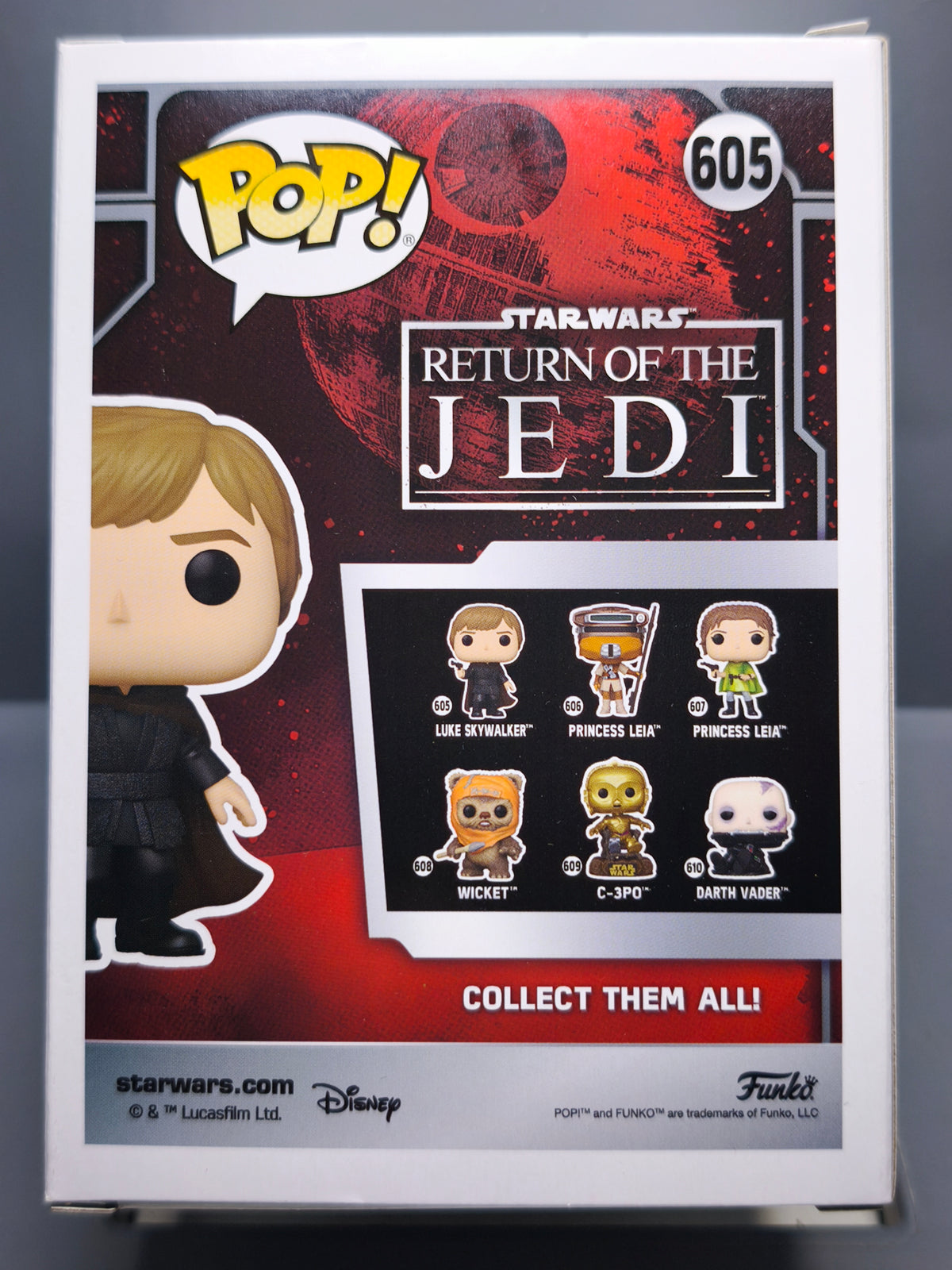 Funko Pop! STAR WARS 6 "40EME ANNIVERSAIRE"  N° 605 Luke  (F36)