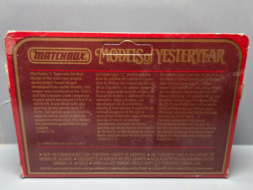Matchbox Models of yesteryear 1922 Foden Steam Lorry    (NP24)