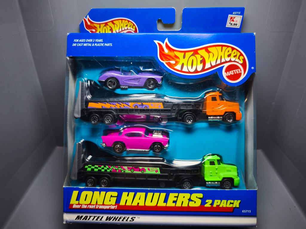 Hot Wheels 1999 long haulers exclusive kmart  58 corvette et 57 chevy + 2 (CT05)