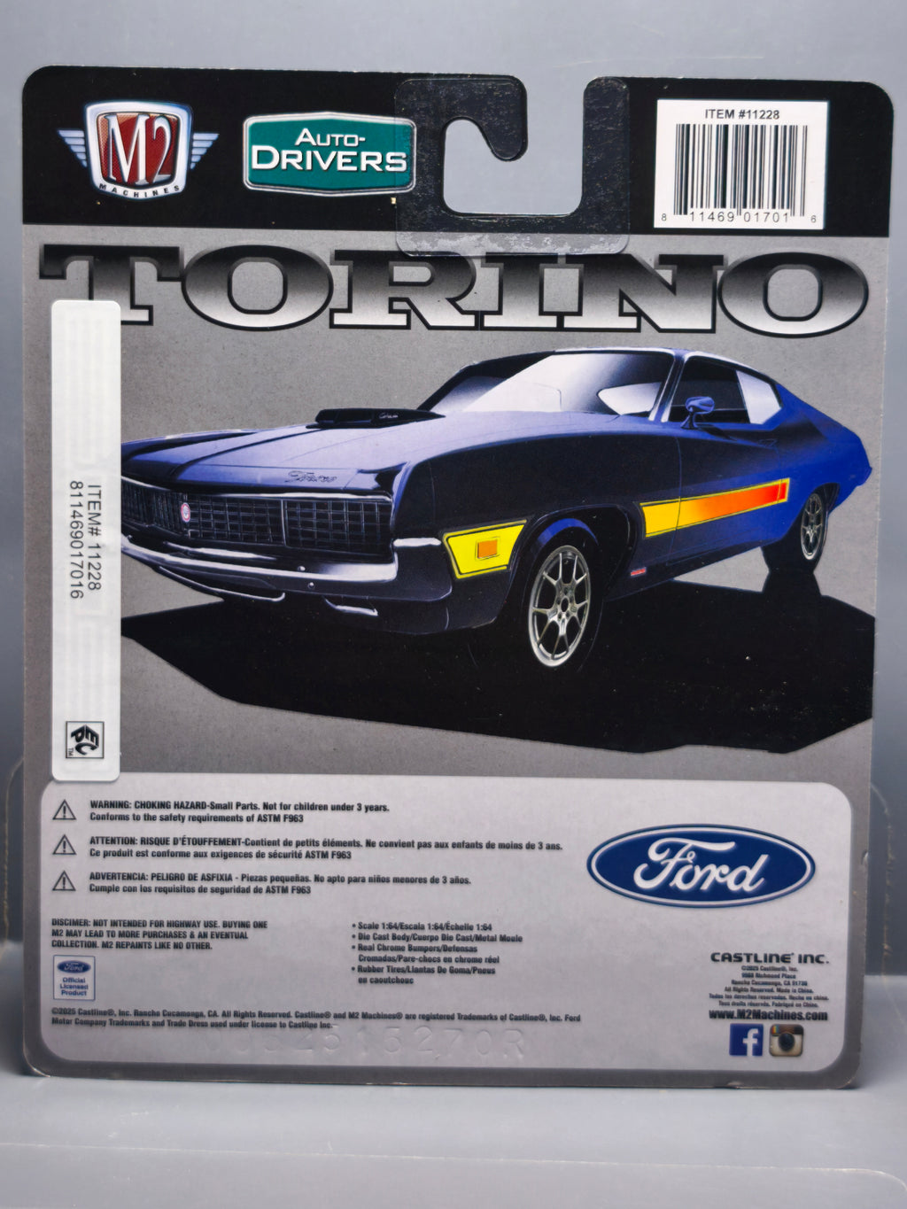 M2 Machines 2025 auto drivers R126 1970 Ford Torino GT 429 SCJ (NG06)